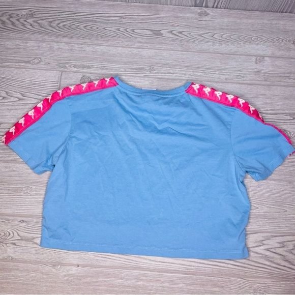 Blue kappa cropped short sleeve t shirt tank top size medium - Picture 6 of 6